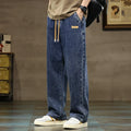 Vaqueros baggy hombre con cordón ajustable y tejido elástico
