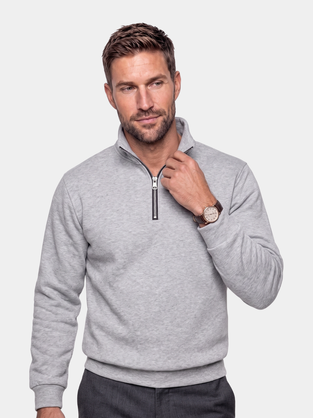 Suéter de Alto Cuello Urbano Slate - Cross & Crown