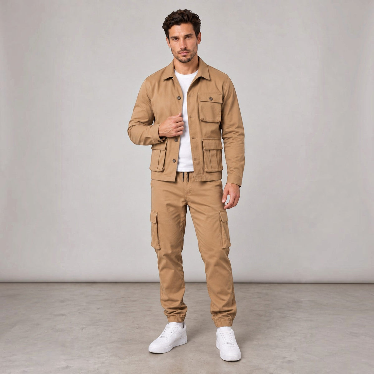 Conjunto Hombre Chaqueta Safari y Pantalón