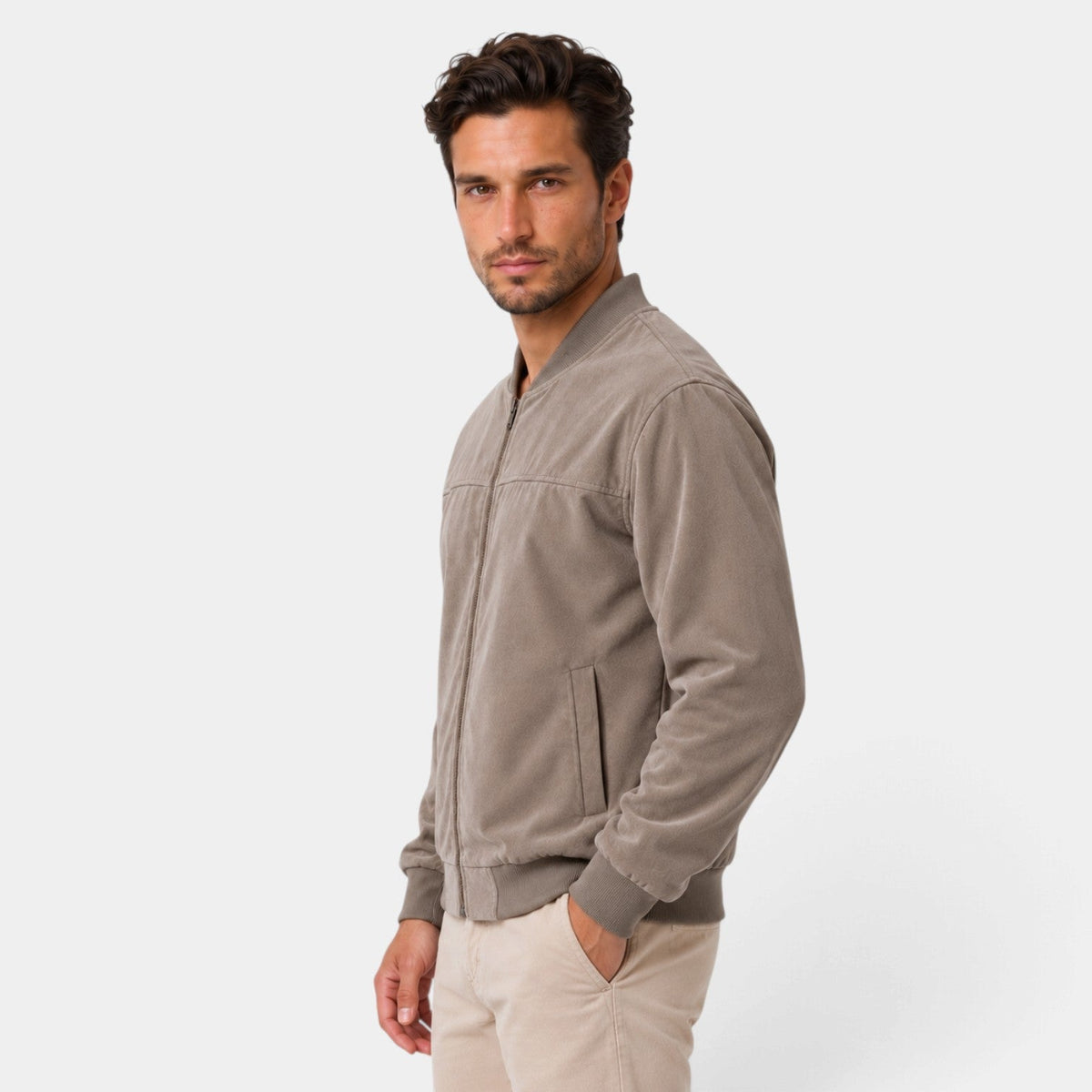 Cazadora Bomber para Hombre Cremallera Completa