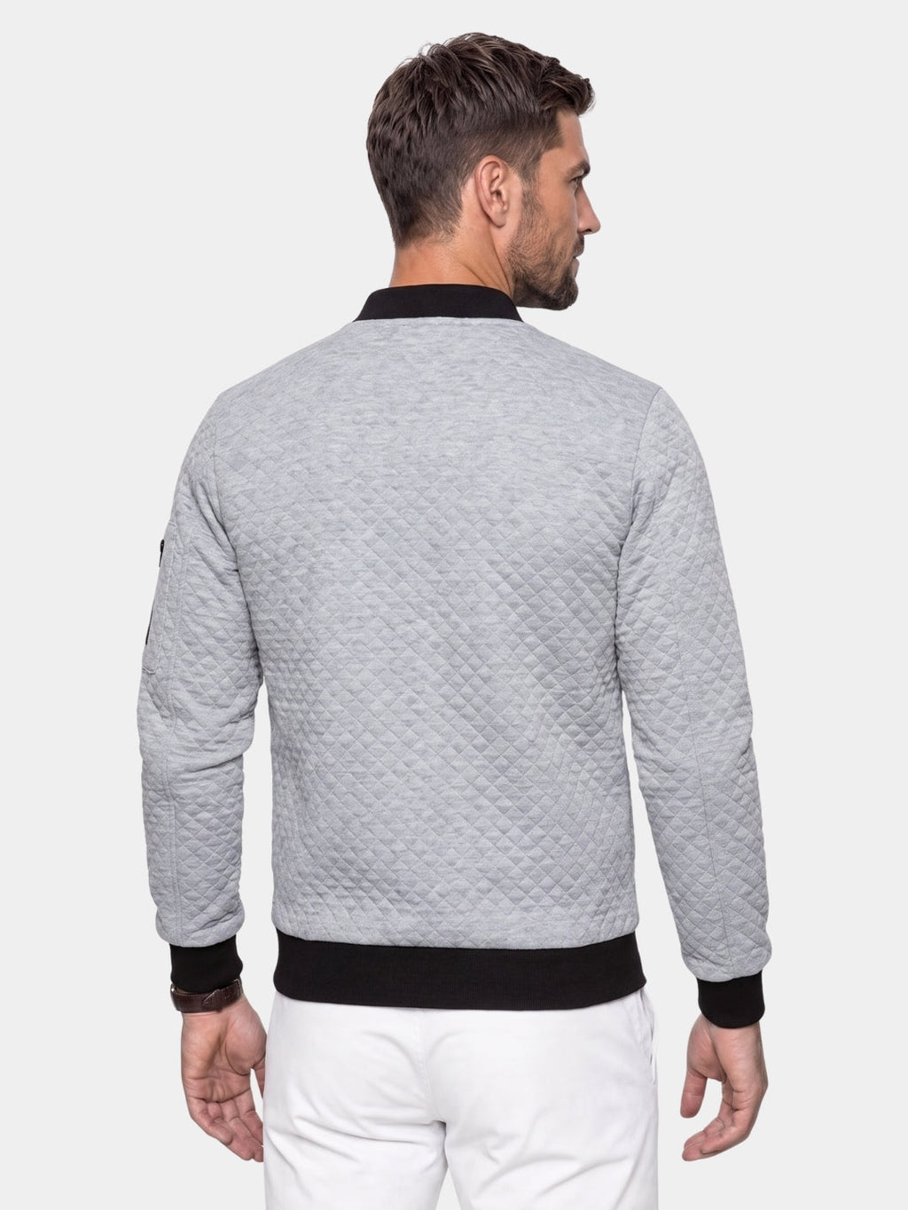 Chaqueta Bomber Casual Texturizada - Cross & Crown