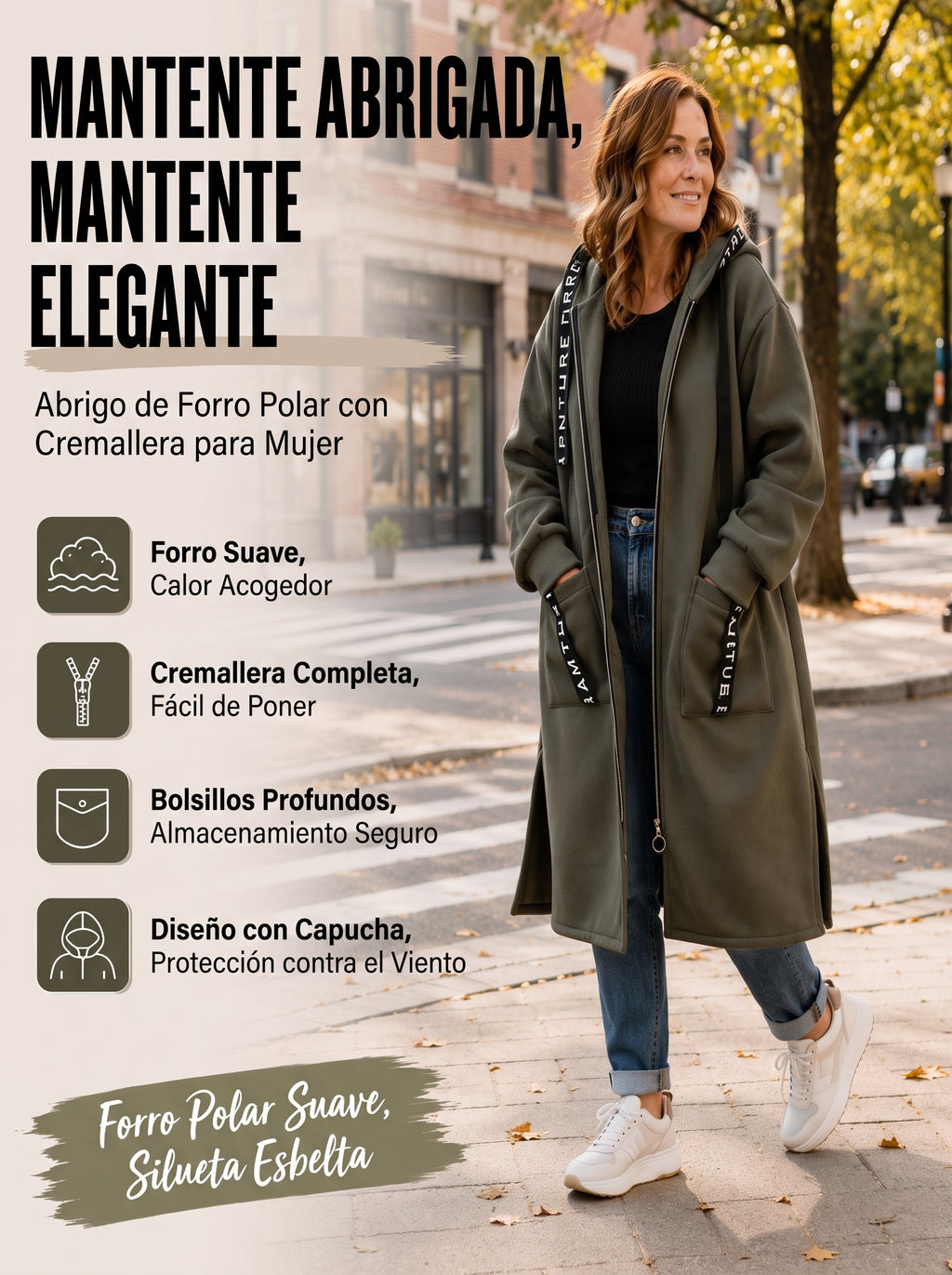 Abrigo Sudadera Oversize con Capucha