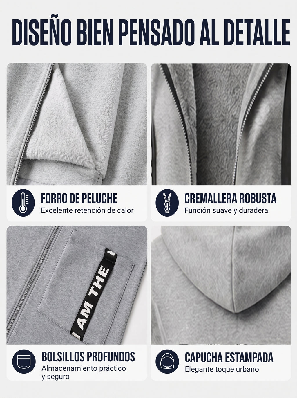 Abrigo Sudadera Oversize con Capucha