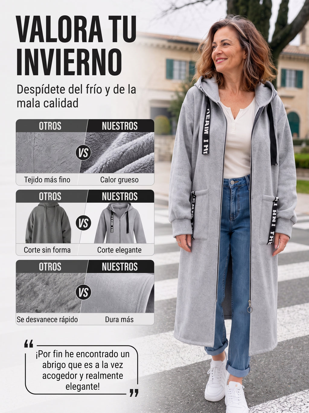 Abrigo Sudadera Oversize con Capucha