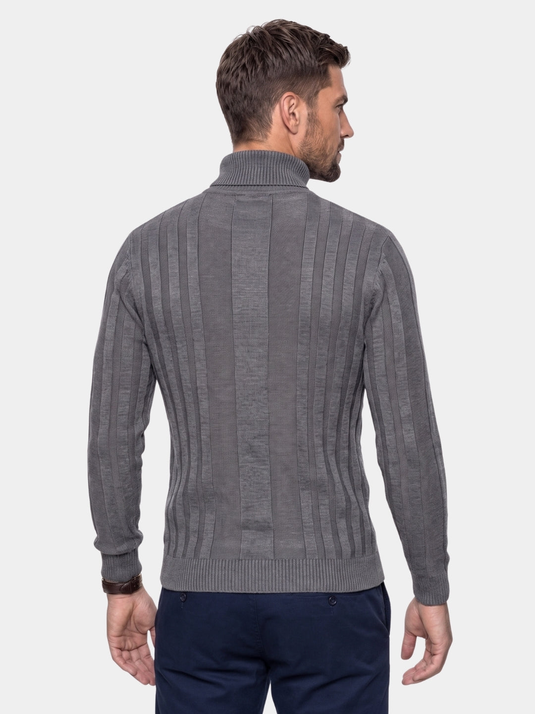 Suéter de Punto de Cuello Alto - Cross & Crown