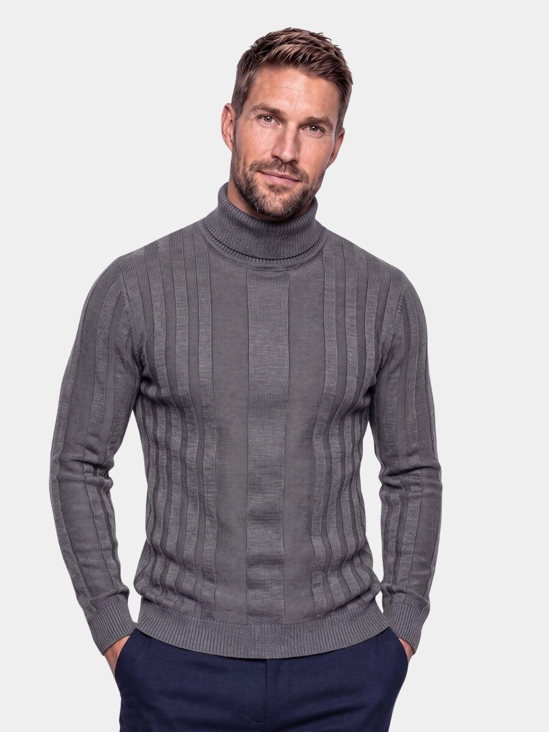 Suéter de Punto de Cuello Alto - Cross & Crown