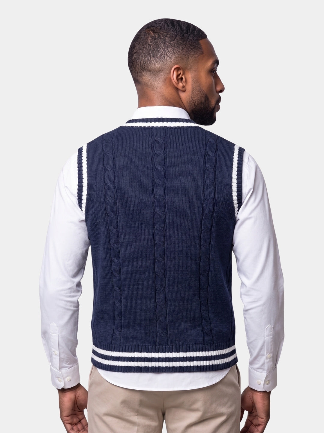 Chaleco de Punto Elegante con Cuello en V - Cross & Crown