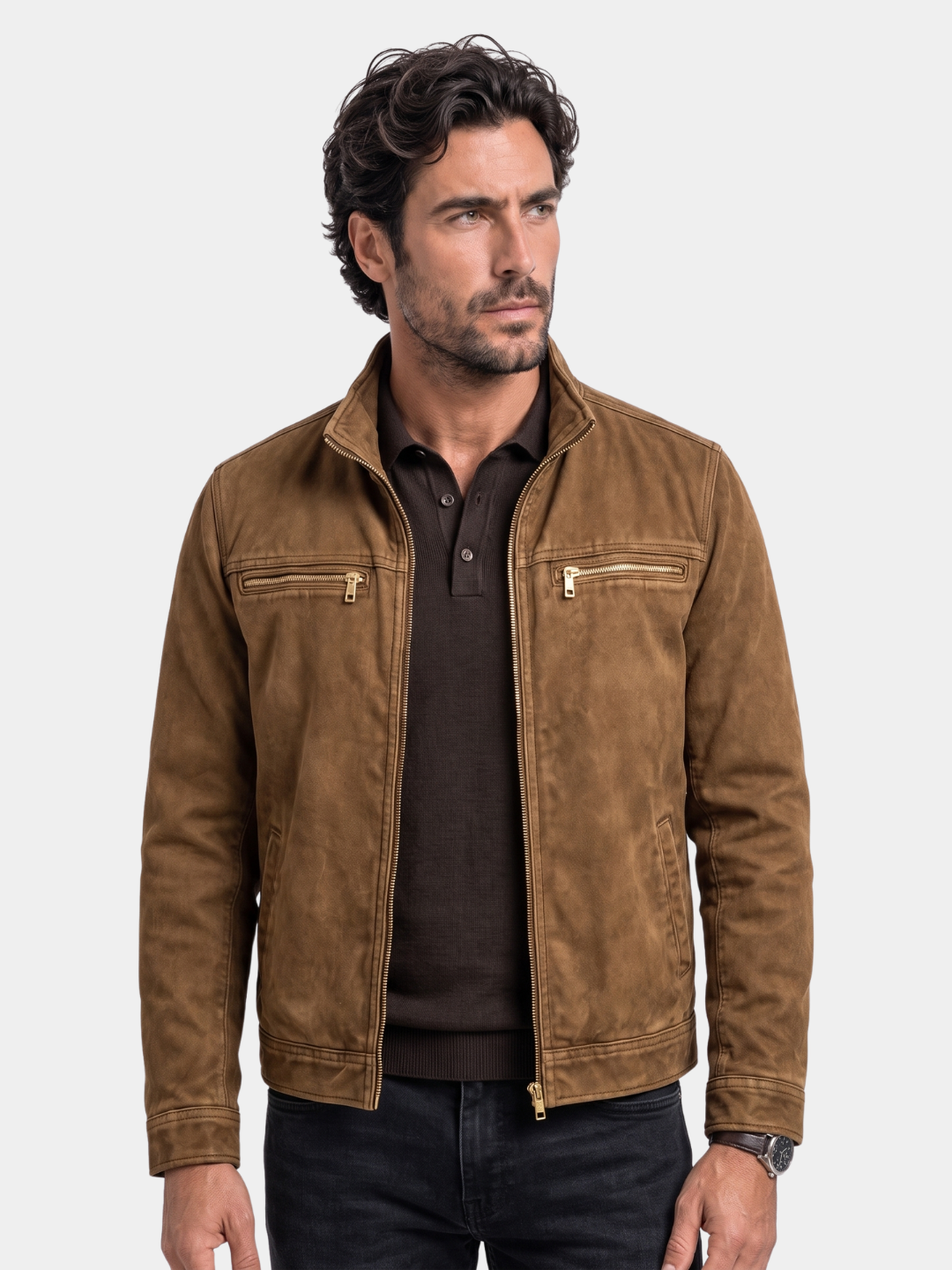 Chaqueta de Campo Khaki Vintage Valmont - Cross & Crown