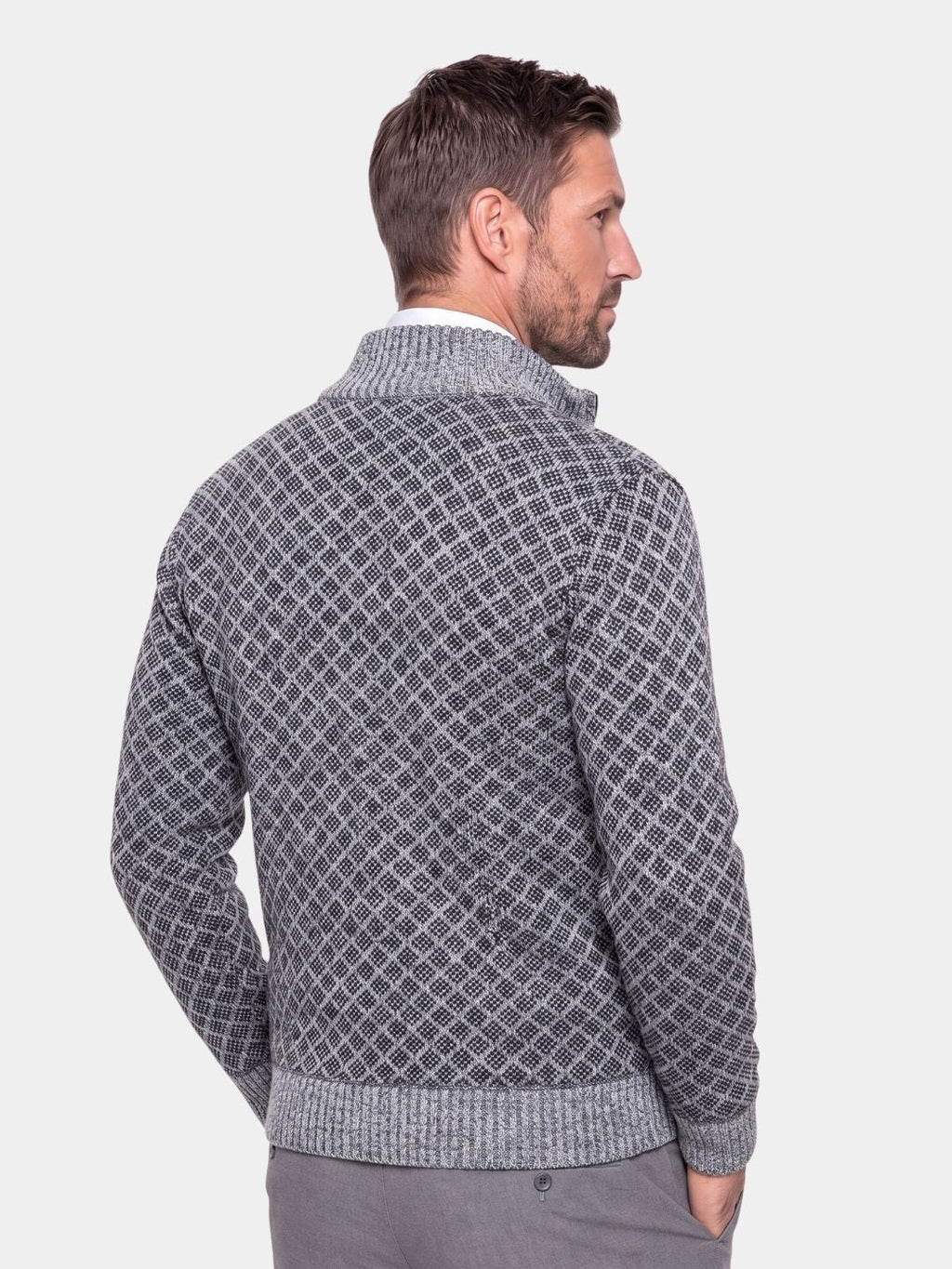 Cárdigan Jacquard Vintage - Cross & Crown