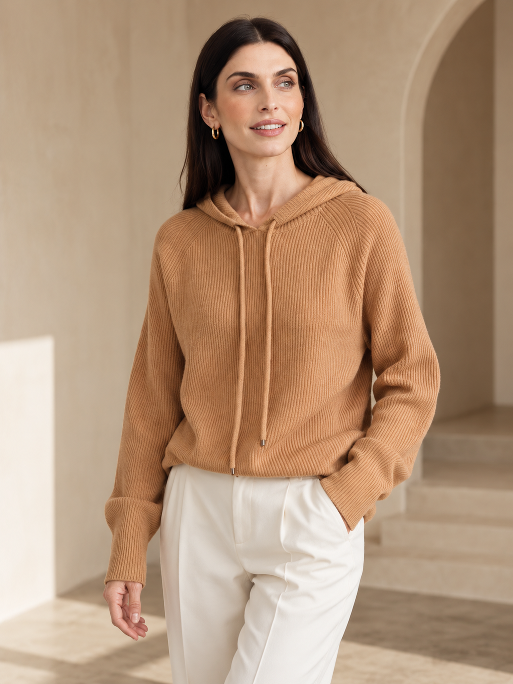 Sudadera Mujer Clásica de Cachemira con Capucha