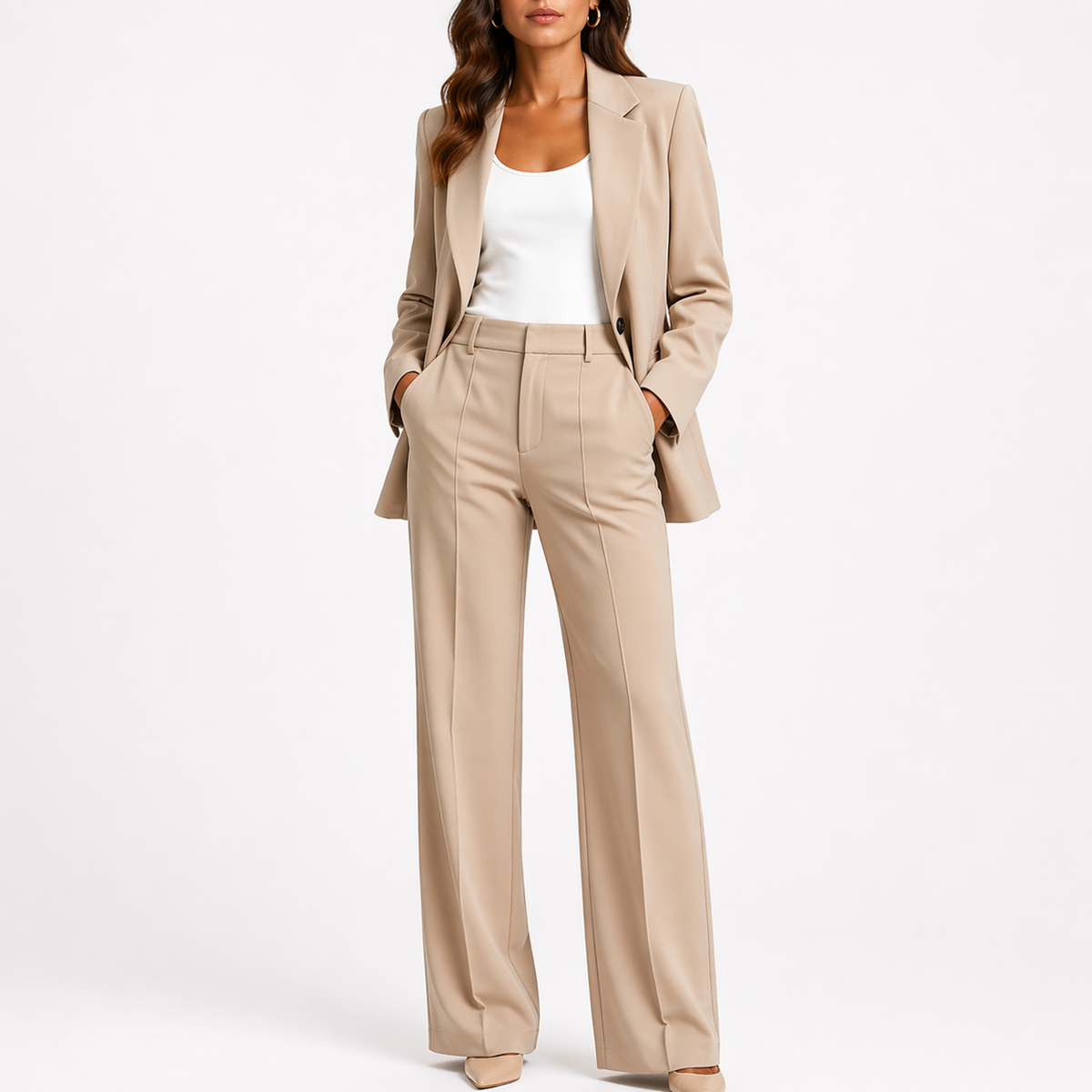 Conjunto Mujer Blazer Pantalón Recto
