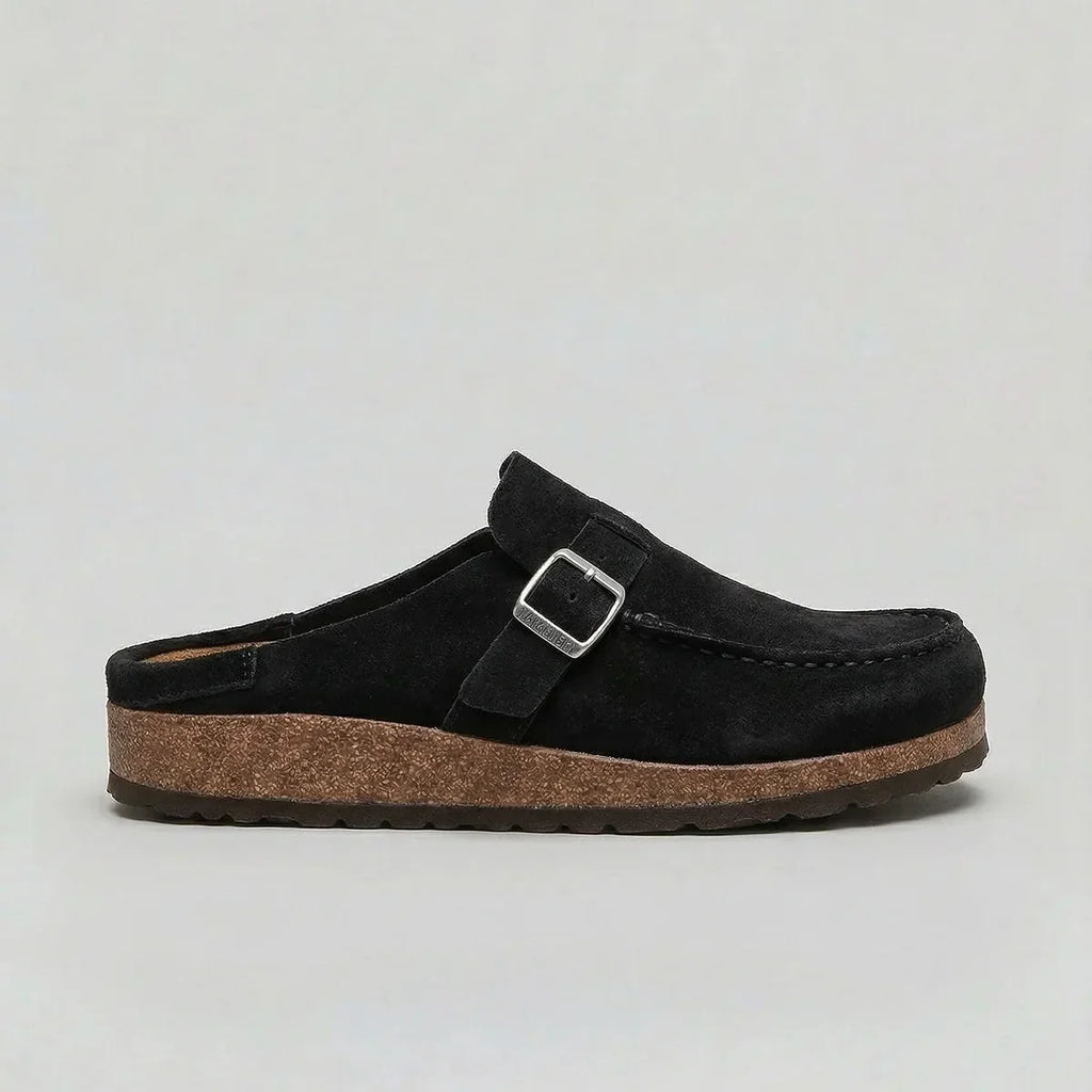 Zuecos Unisex Premium Efecto Ante – Plantilla de Corcho y Hebilla Ajustable