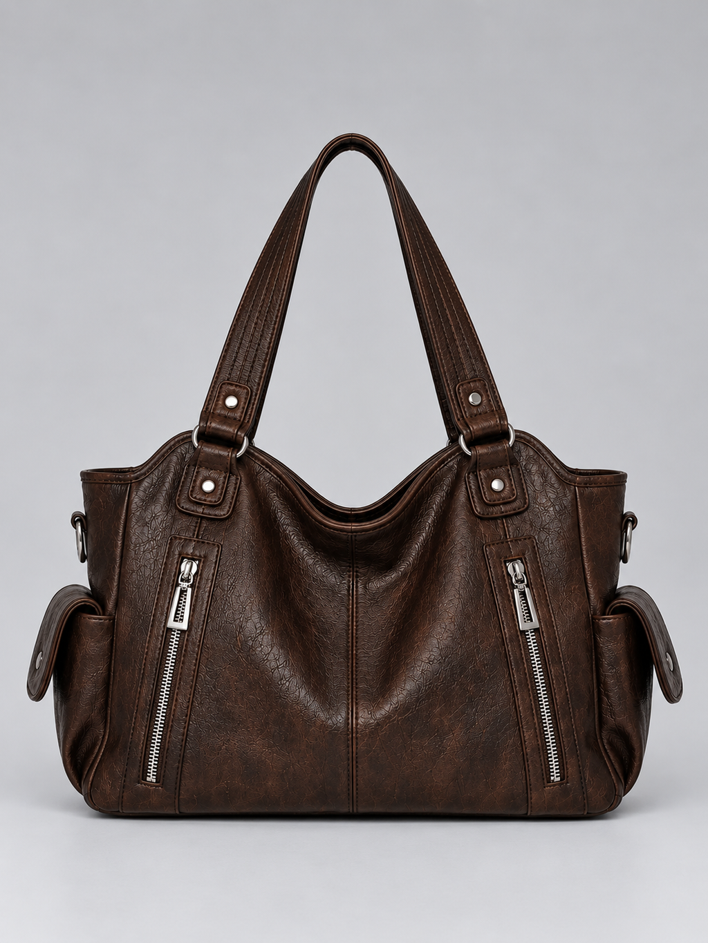 Bolso Mujer Bandolera Grande Multibolsillos Estilo Vintage