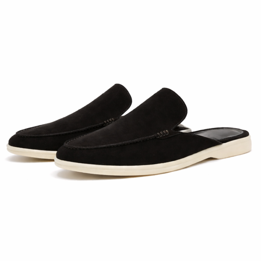 Mocasines Abiertos Hombre Premium – Mocasines de Ante sin Talón