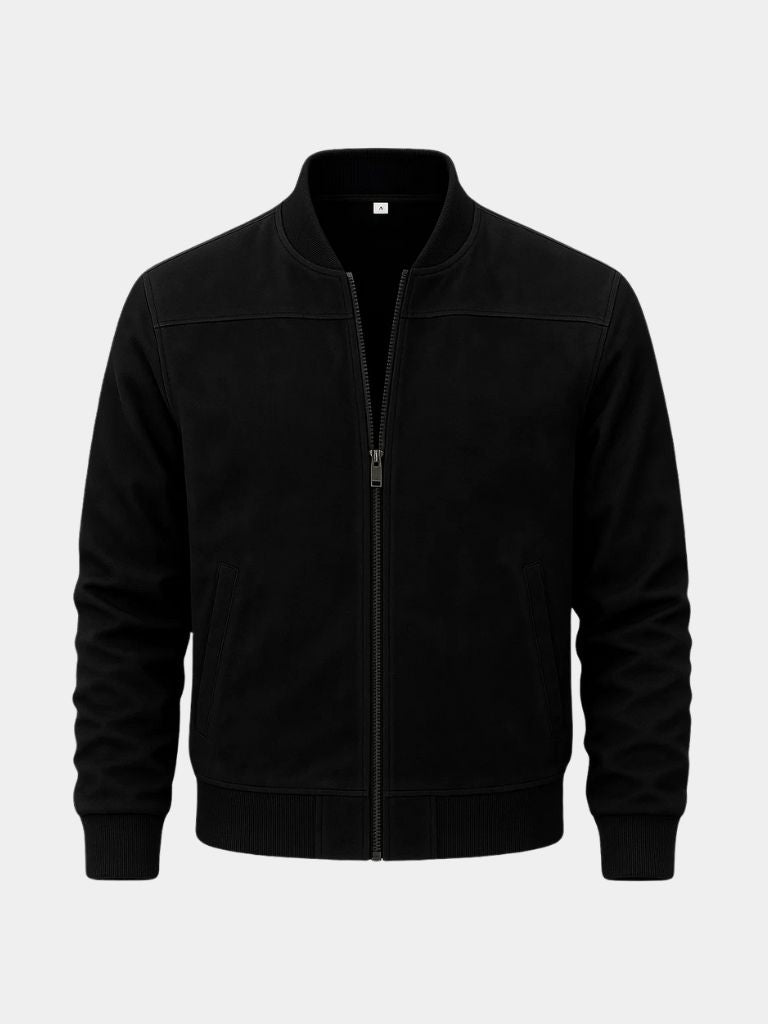 Chaqueta Bomber de Suede Ashwood – Cross & Crown