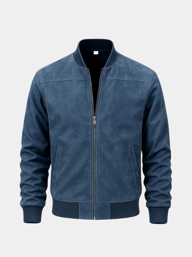 Chaqueta Bomber de Suede Ashwood – Cross & Crown