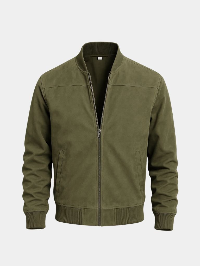 Chaqueta Bomber de Suede Ashwood – Cross & Crown