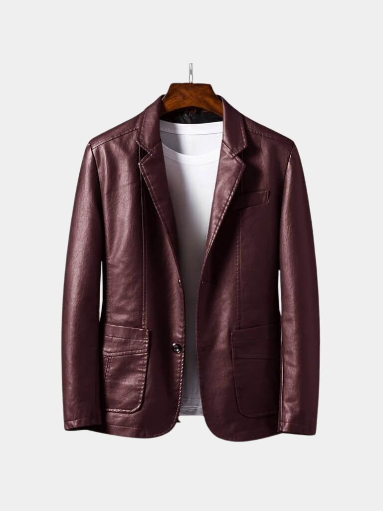 Chaqueta de Cuero Caramelo Bold - Cross & Crown