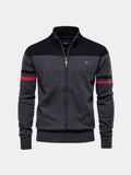 Suéter Cardigan con Cierre y Cuello Alto - Cross & Crown