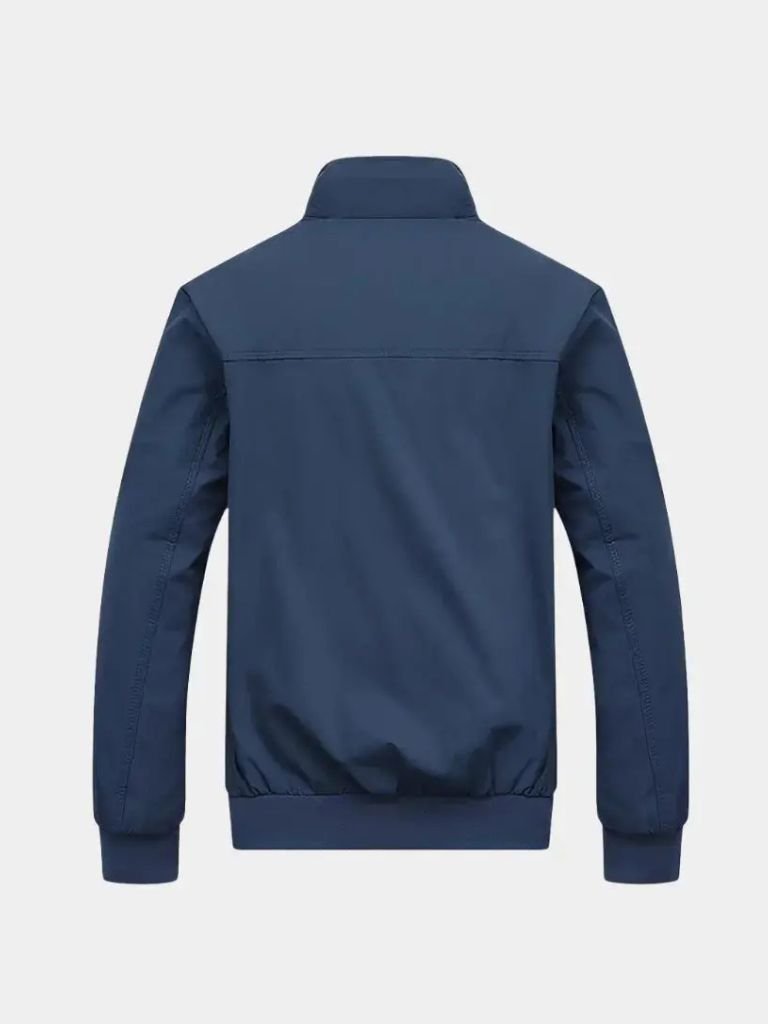 Chaqueta Bomber Casual Sólida - Cross & Crown