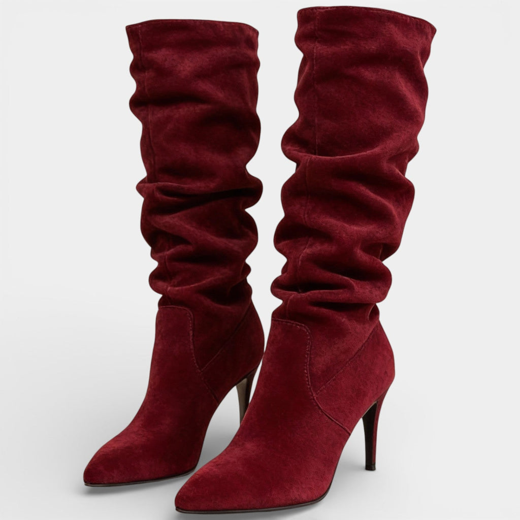 Botas de Tacón de Aguja para Mujer - Ante Elegante