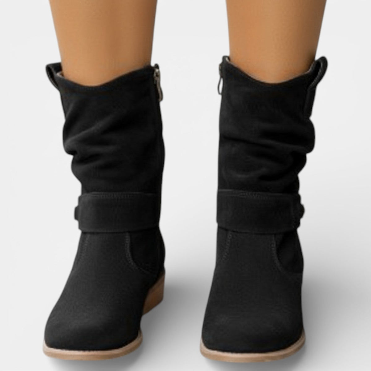 Botas Western de Mujer en Ante con Punta Fina