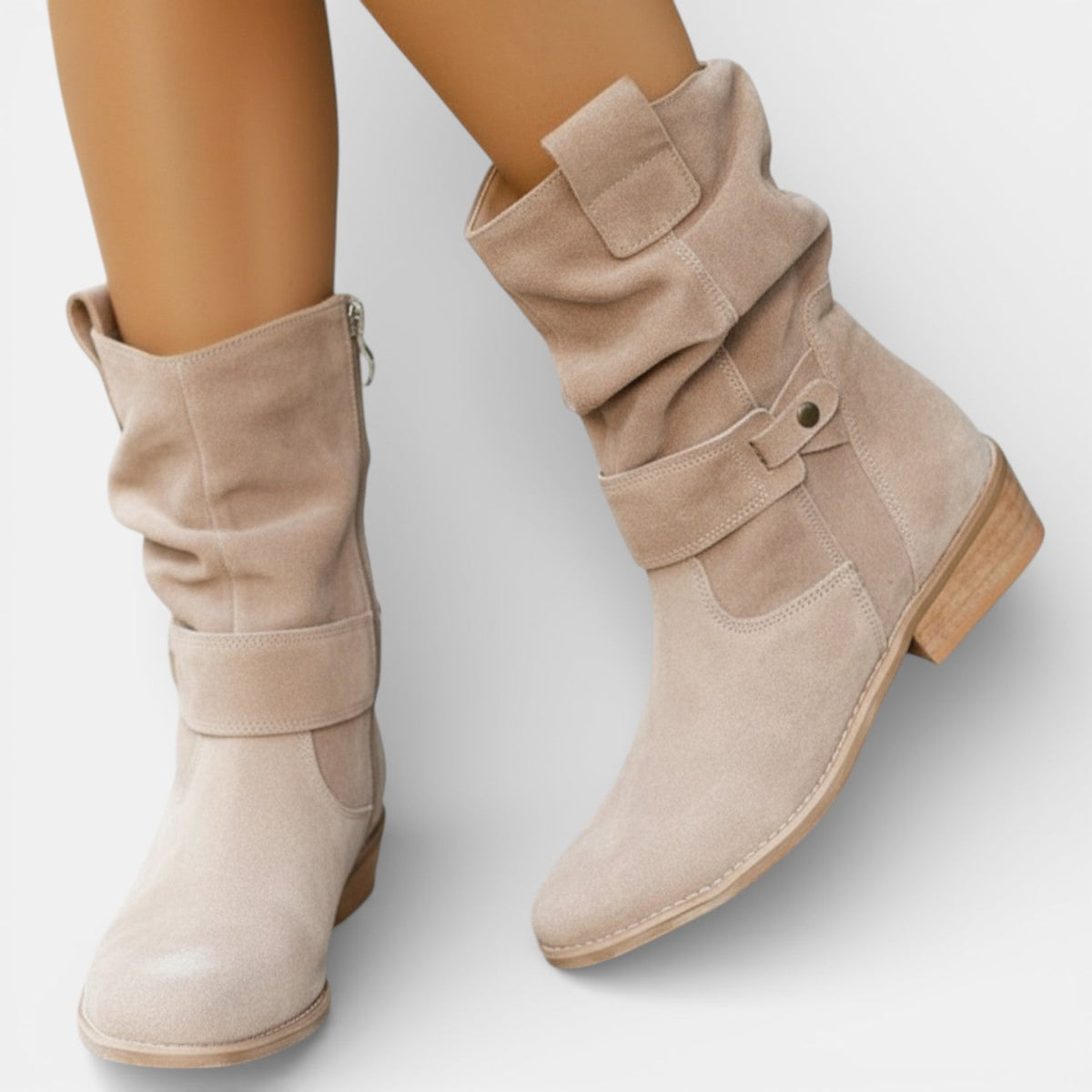 Botas Western de Mujer en Ante con Punta Fina