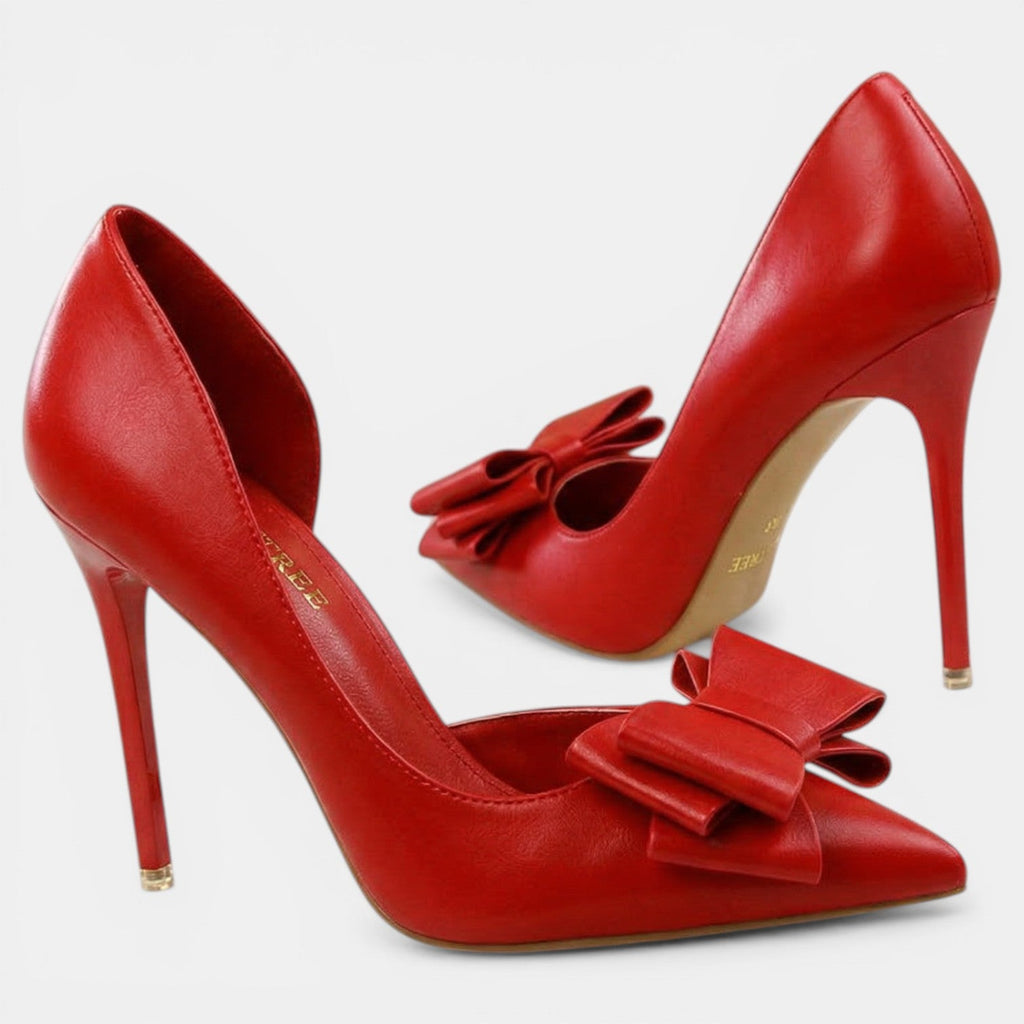Tacones Mujer Punta Fina Abiertos Laterales