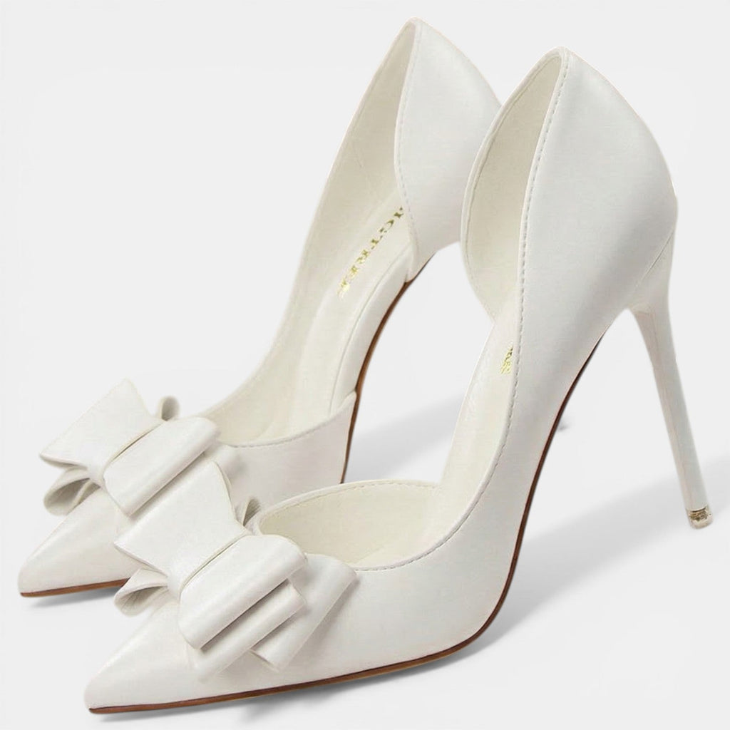 Tacones Mujer Punta Fina Abiertos Laterales