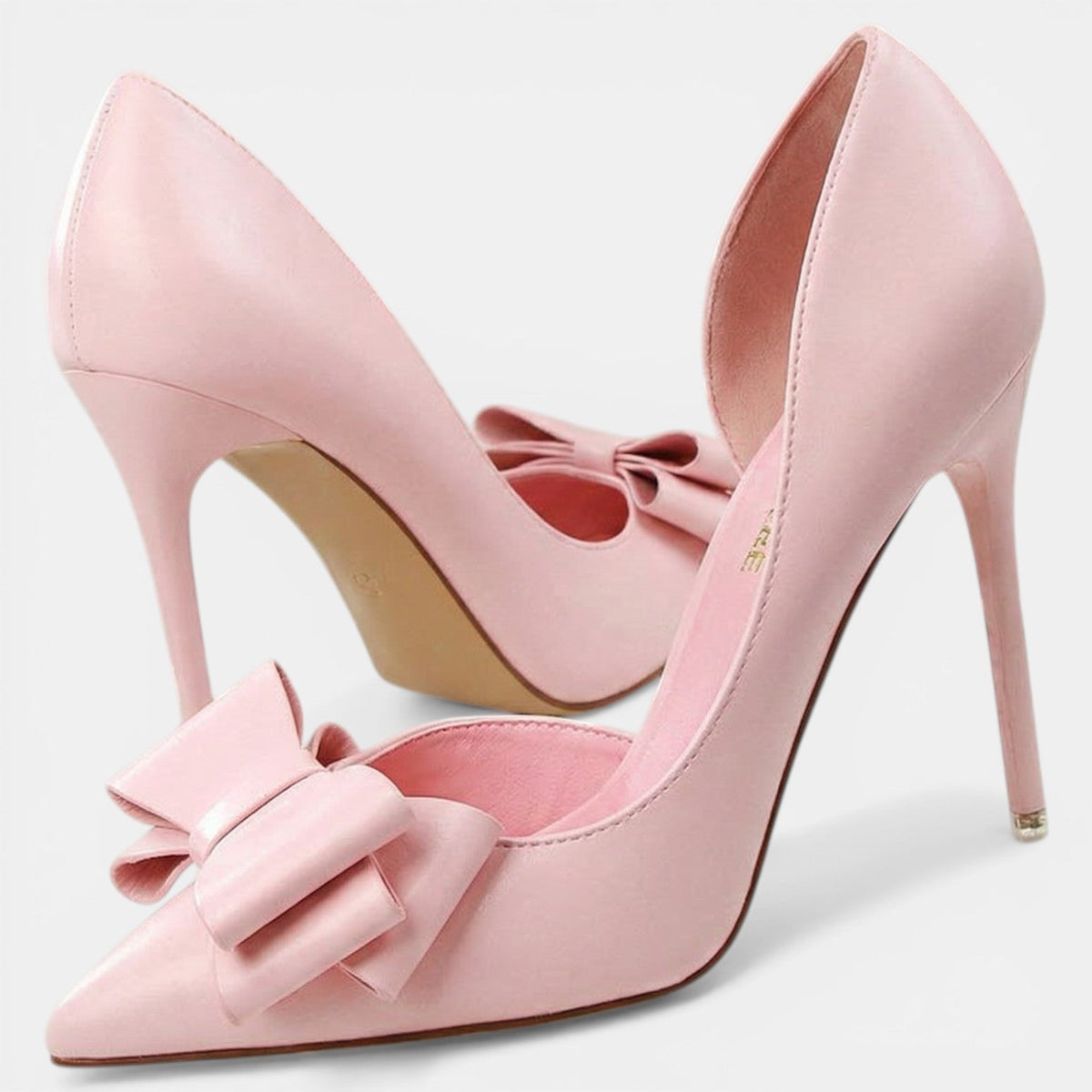 Tacones Mujer Punta Fina Abiertos Laterales