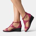 Sandalias Cuña Verano Mujer Piel