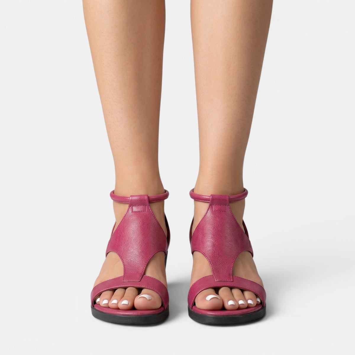 Sandalias Cuña Verano Mujer Piel