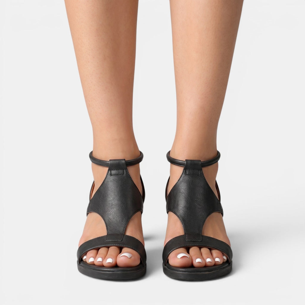 Sandalias Cuña Verano Mujer Piel