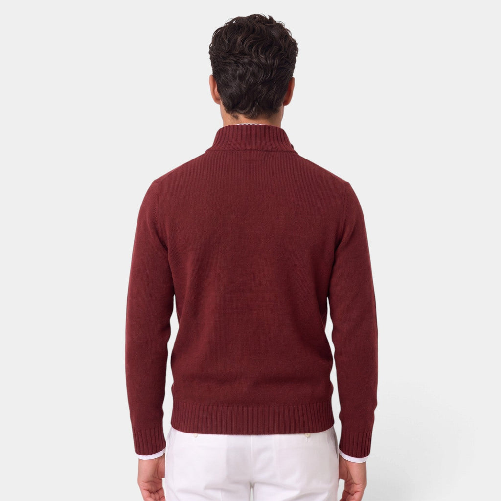 Jersey Hombre de Cachemira Media Cremallera