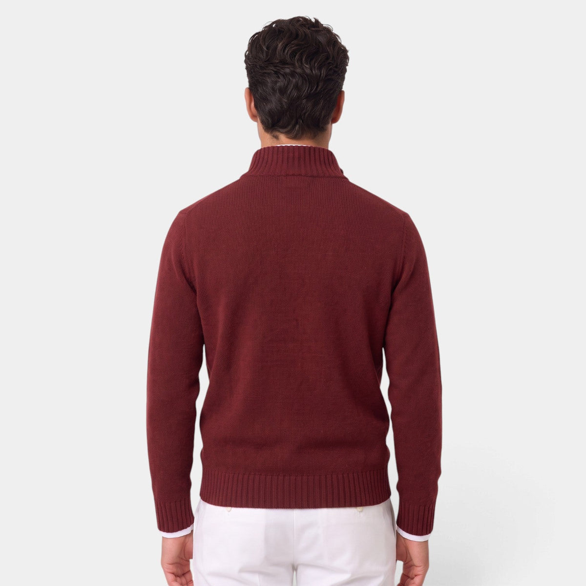 Jersey Hombre de Cachemira Media Cremallera