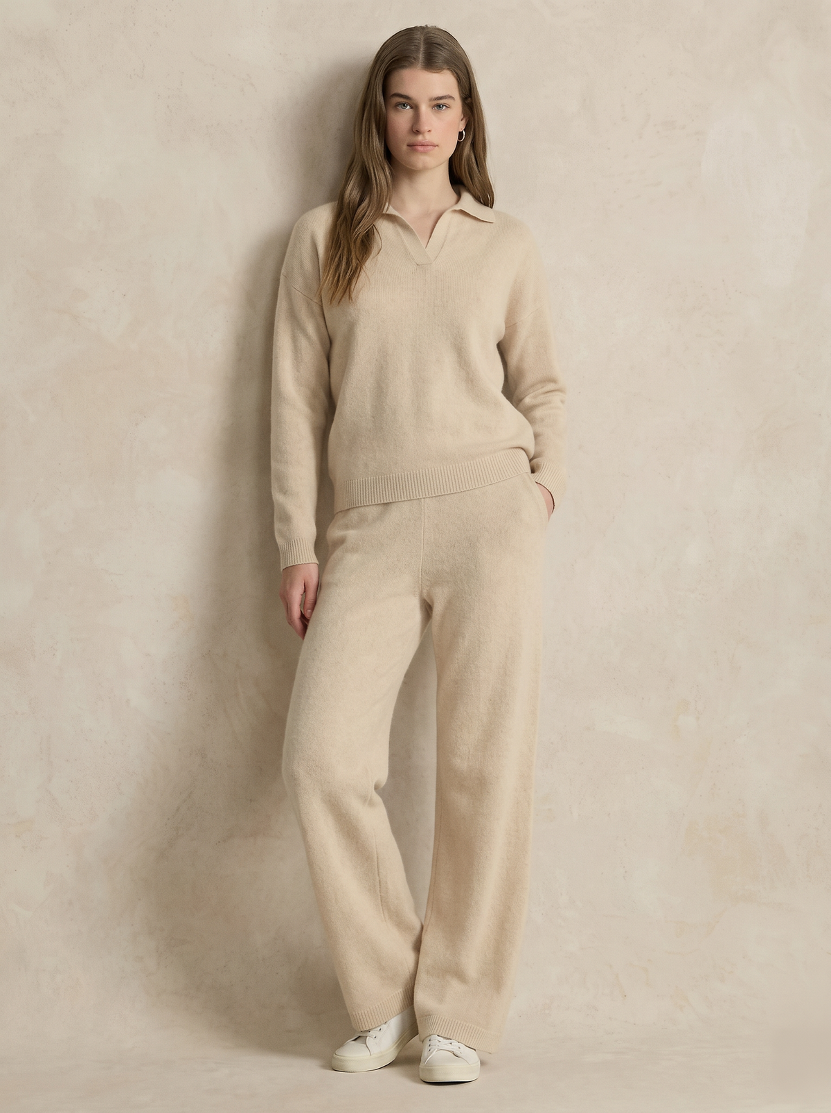 Conjunto Mujer de Punto Polo con Pantalón Harén