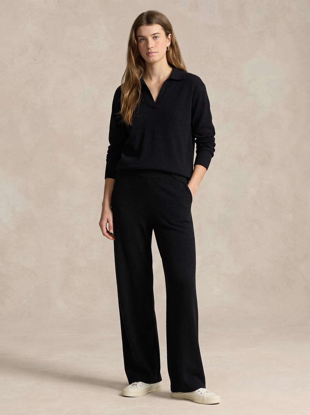 Conjunto Mujer de Punto Polo con Pantalón Harén