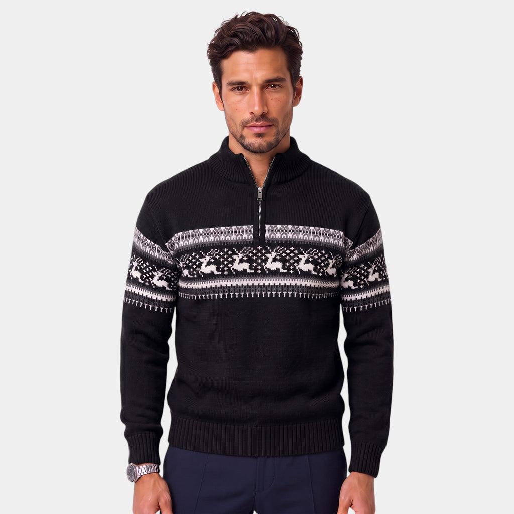 Jersey Navideño Hombre Punto Cuello Alto