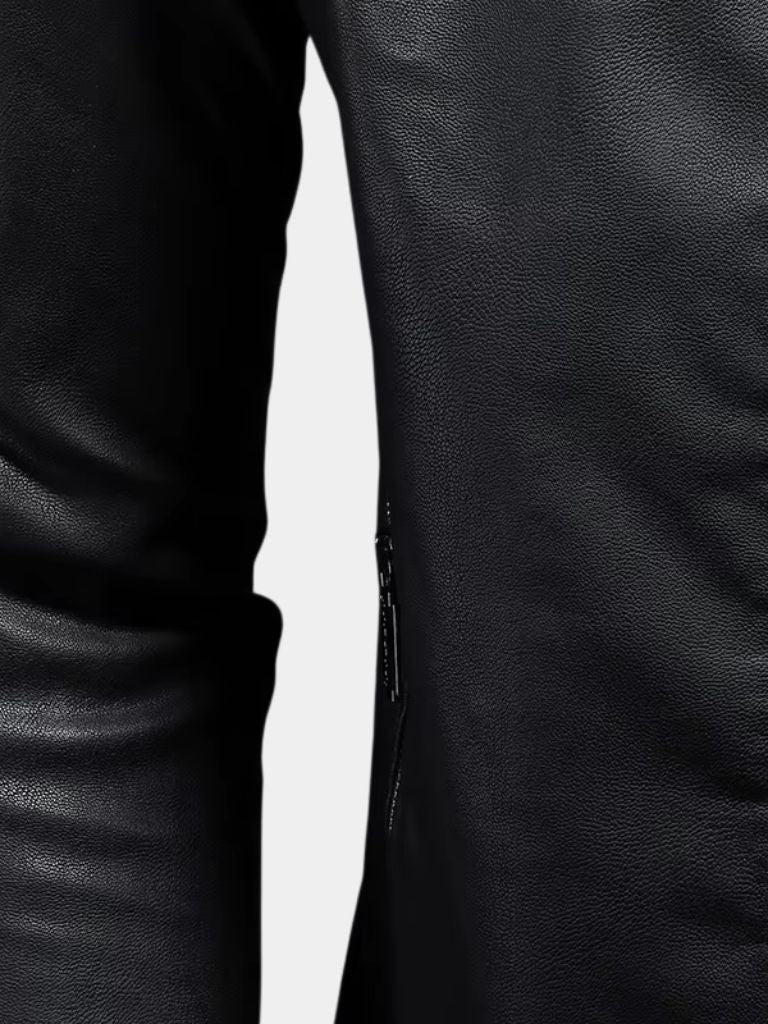 Chaqueta de Cuero Cruzado – Cruz & Corona