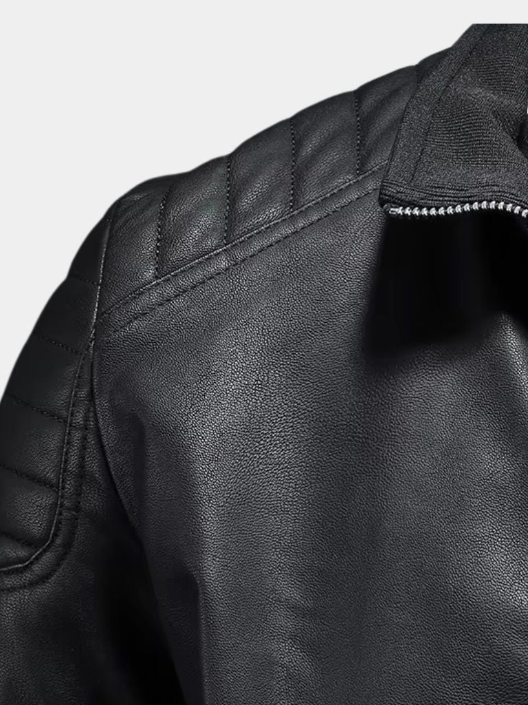 Chaqueta de Cuero Cruzado – Cruz & Corona