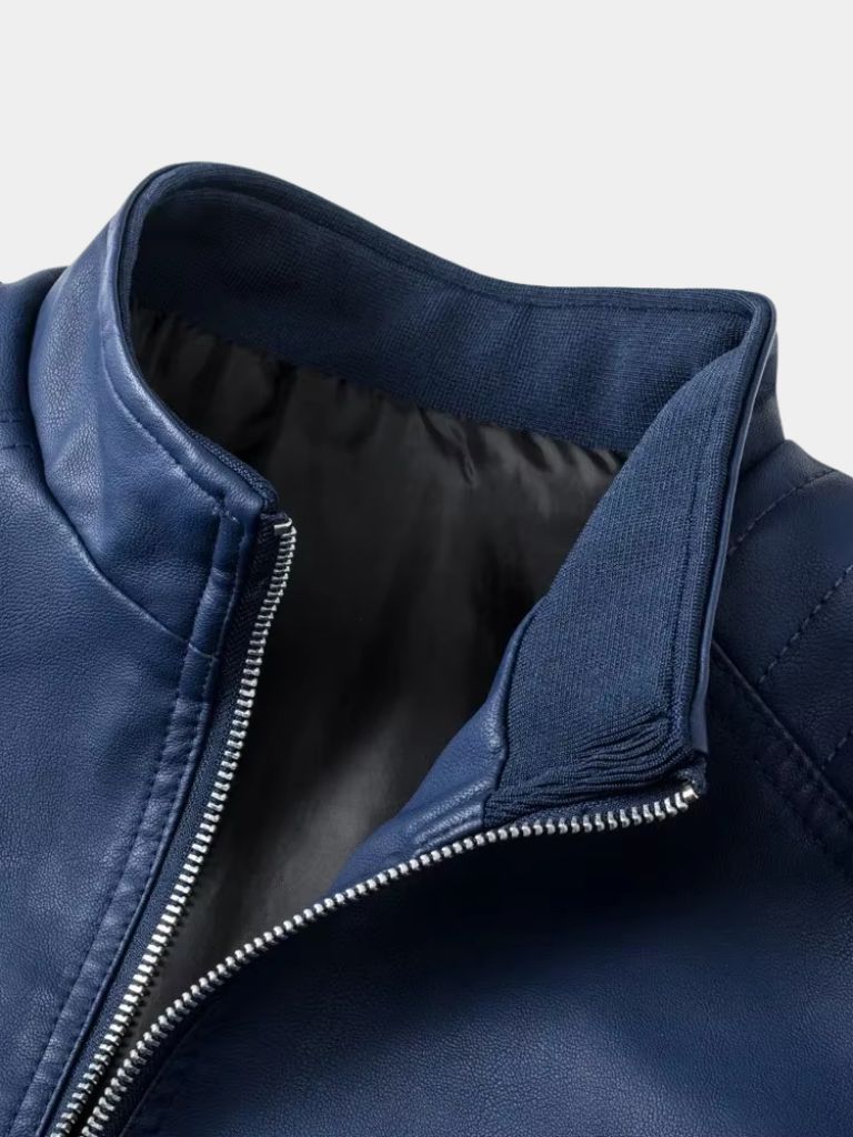 Chaqueta de Cuero Cruzado – Cruz & Corona