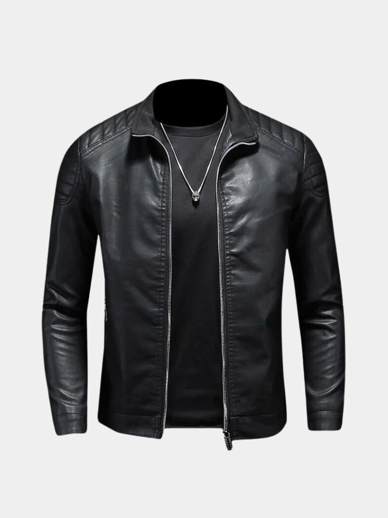 Chaqueta de Cuero Cruzado – Cruz & Corona