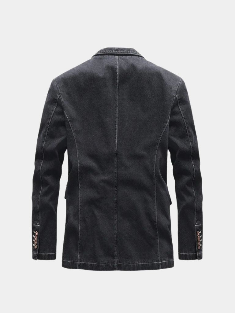 Chaqueta Blazer de Denim Covenant – Cross & Crown