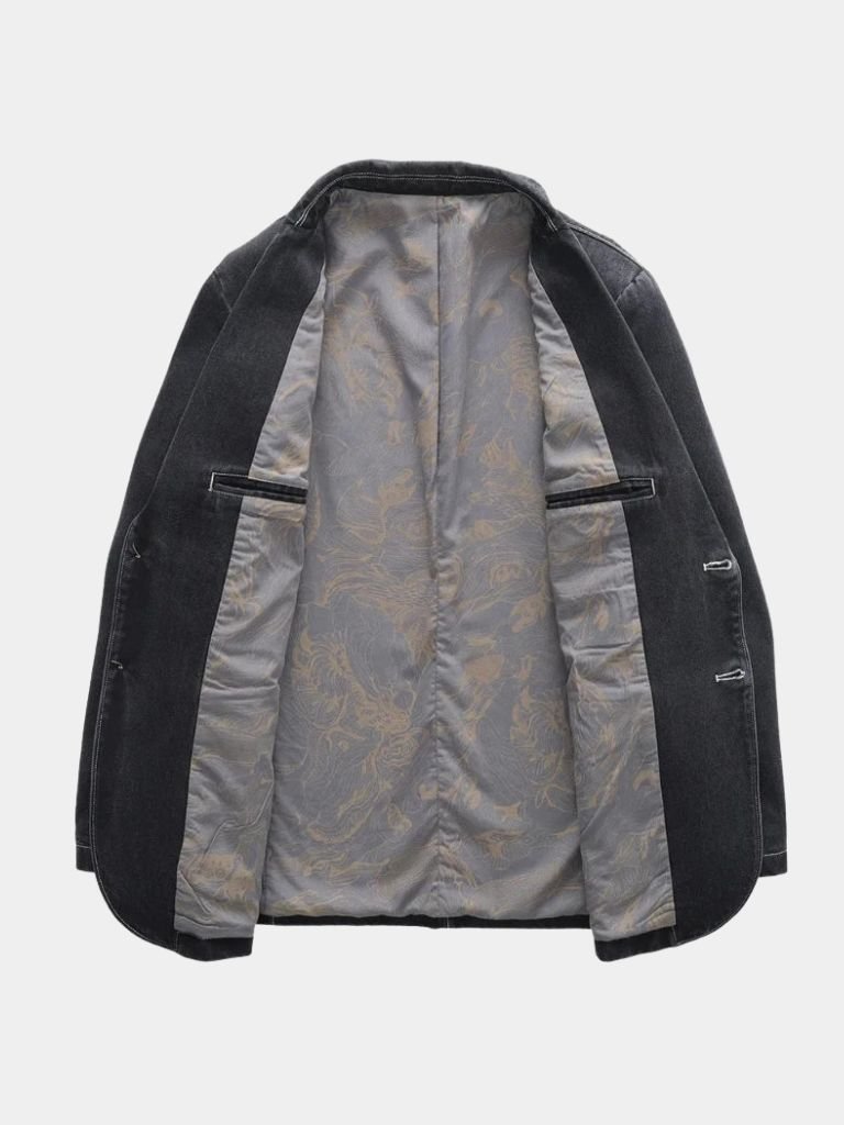 Chaqueta Blazer de Denim Covenant – Cross & Crown