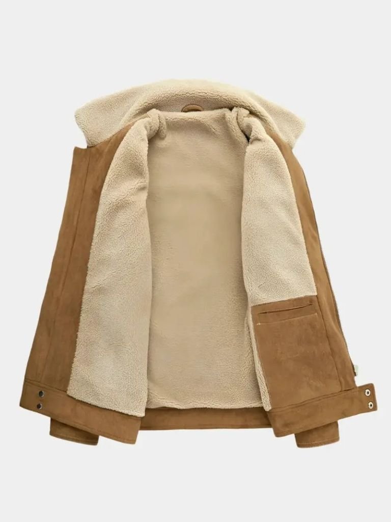 Chaqueta de Suede de Forro Polar Esencial - Cross & Crown