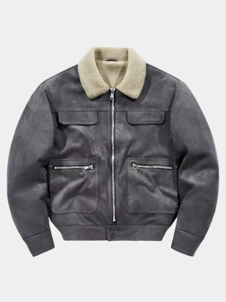 Chaqueta de Suede de Forro Polar Esencial - Cross & Crown