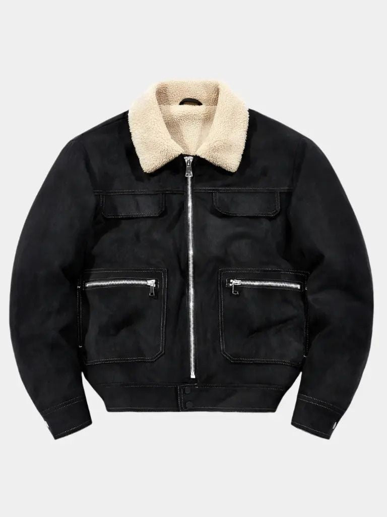 Chaqueta de Suede de Forro Polar Esencial - Cross & Crown