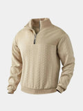 Suéter de Cuello Alto con Media Cremallera Esencial Henley - Cross & Crown