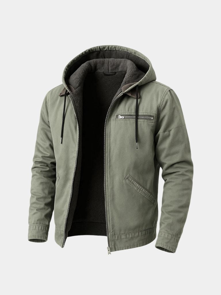 Chaqueta de Trabajo con Capucha Esencial - Cross & Crown