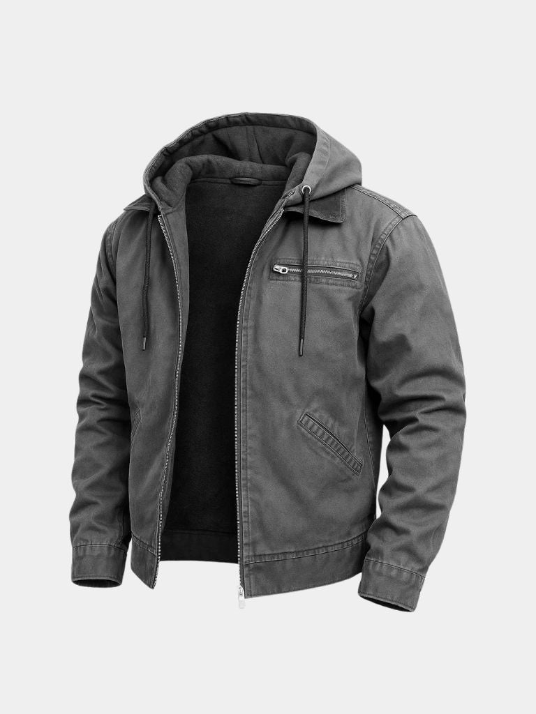 Chaqueta de Trabajo con Capucha Esencial - Cross & Crown